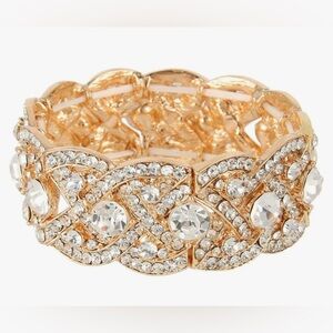 Women's EVER FAITH Austrian Crystal Costume Jewelry Art Deco Stretch Bracelet